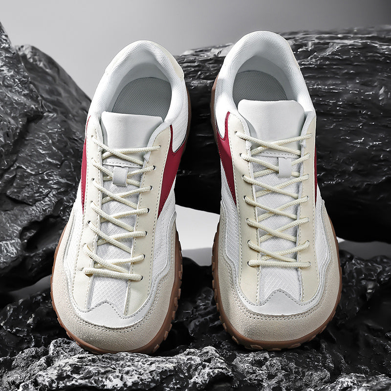 Women's Outdoor Wide-Toe Suede & Mesh Sneakers – Retro-Style Casual Walking Shoes