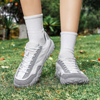 Women's Outdoor Wide-Toe Suede & Mesh Sneakers – Retro-Style Casual Walking Shoes