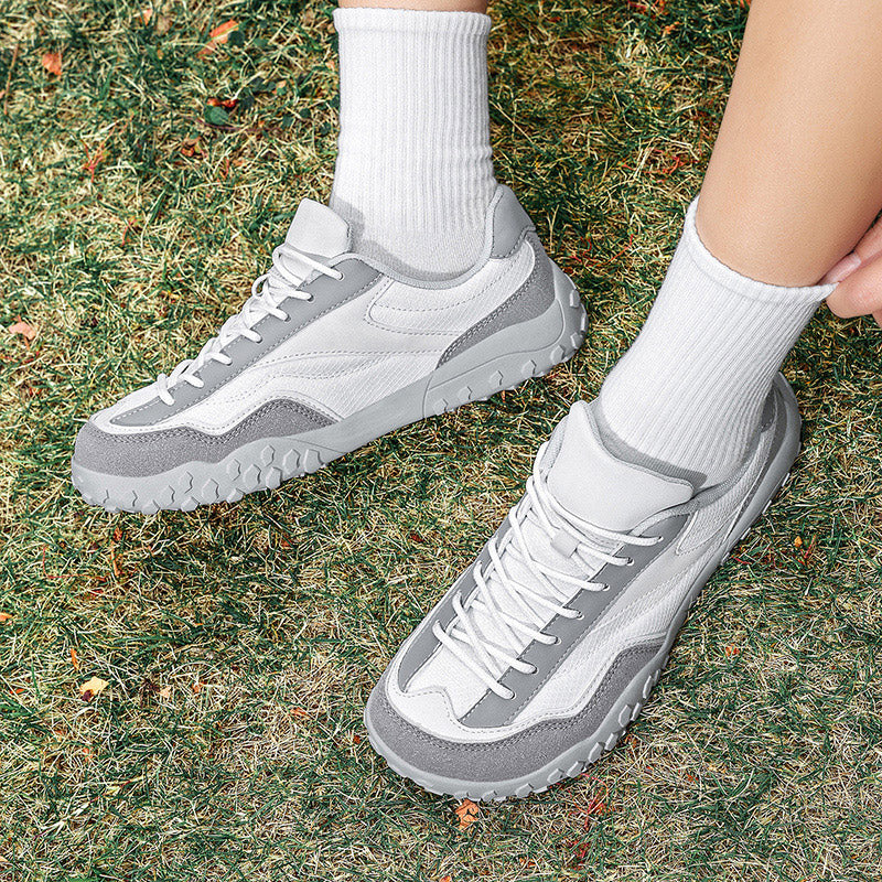 Women's Outdoor Wide-Toe Suede & Mesh Sneakers – Retro-Style Casual Walking Shoes