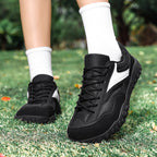 Women's Outdoor Wide-Toe Suede & Mesh Sneakers – Retro-Style Casual Walking Shoes