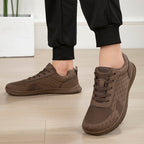 Women's Minimalist Wide-Fit Everyday Sneakers – Comfortable Lace-Up Breathable Mesh Sneakers
