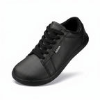 Women's Wide Toe Box White Sneakers - Classic Minimalist PU Leather Casual Shoes