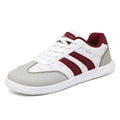 Women's Wide Toe Box Sneakers - Retro Floral and Suede Casual Walking Shoes